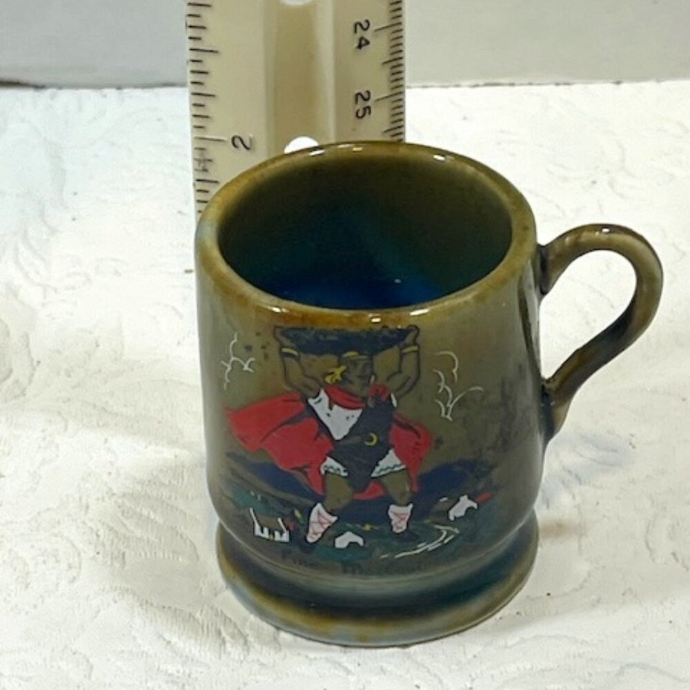 VTG Finn MacCoul Irish Porcelain Miniature Shot Mug Cup Collectible Mythology2"